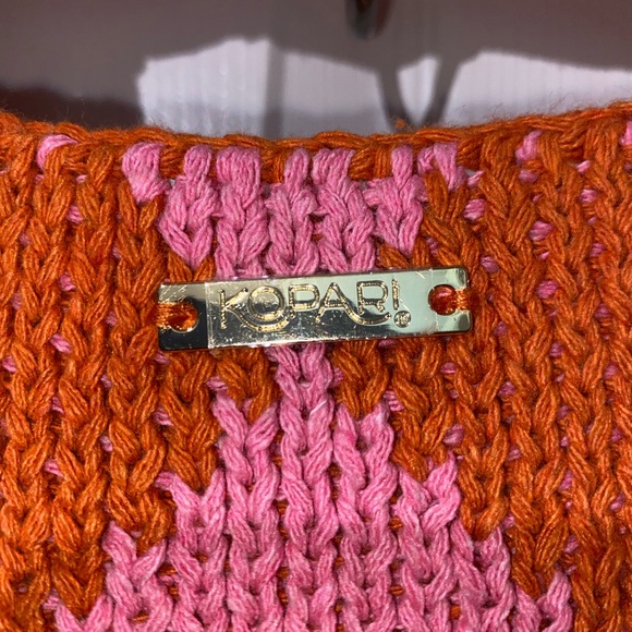 Pink & Orange Argyle Kopari Handbag Purse - Picture 2 of 3